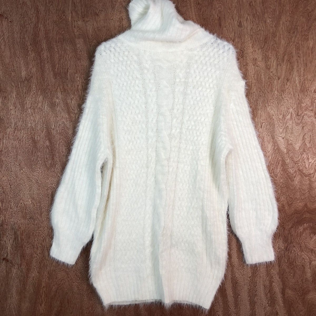 Japanese Brand Colza White Mohair Shag shaggy long Knitwear #c359 Size US M / EU 48-50 / 2 - 3 Thumbnail
