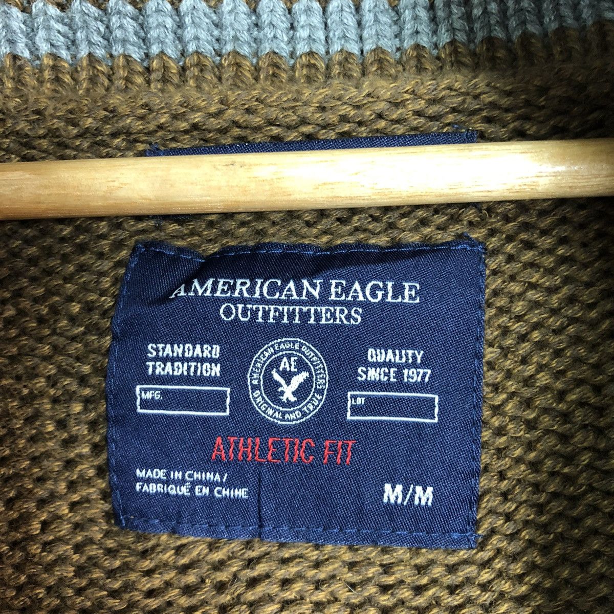 Aran Isles Knitwear American Eagle Outfitter brown Cardigan #6085 Size US M / EU 48-50 / 2 - 9 Thumbnail
