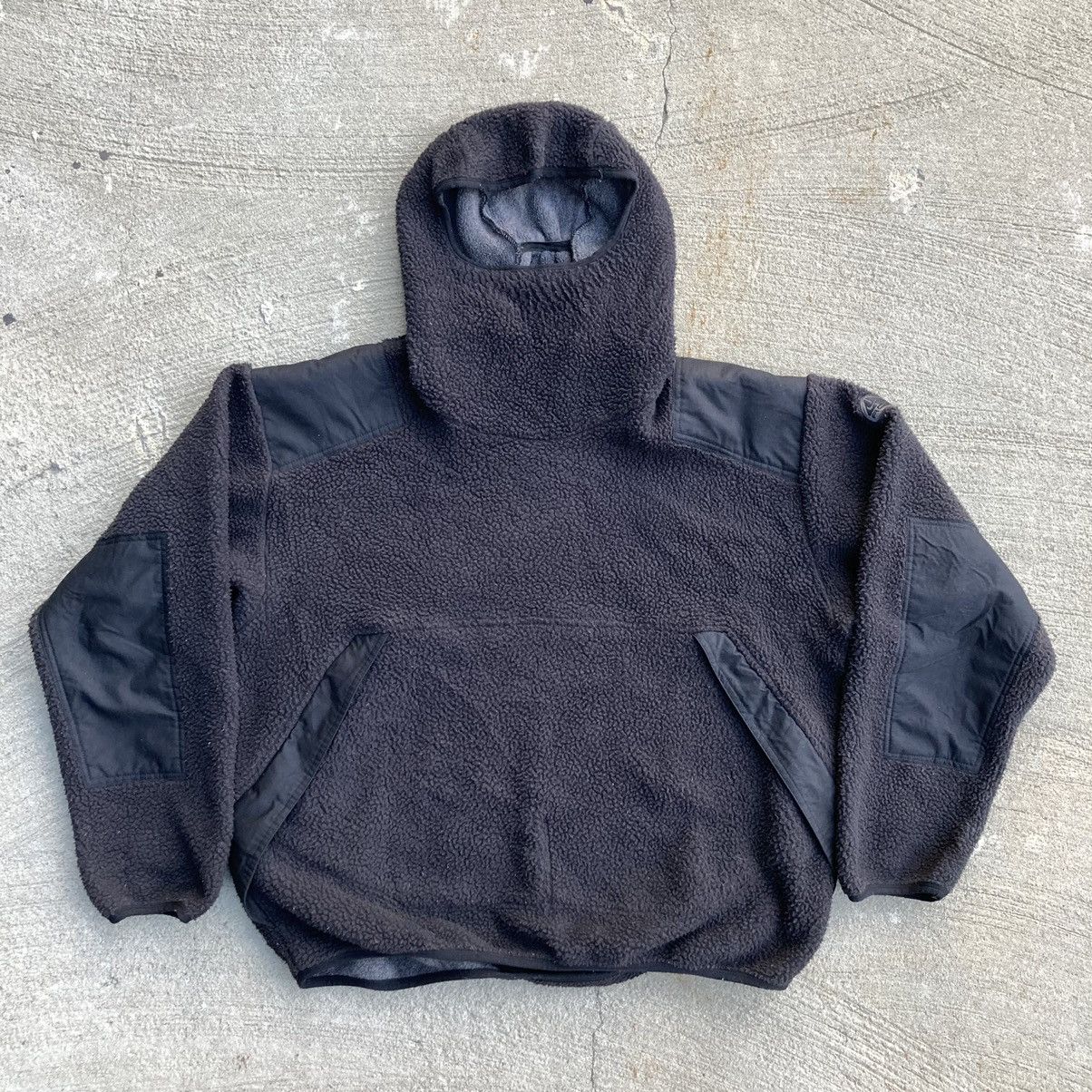 Pre-owned Nike Sherpa Balaclava Hoodie Fleece In Black