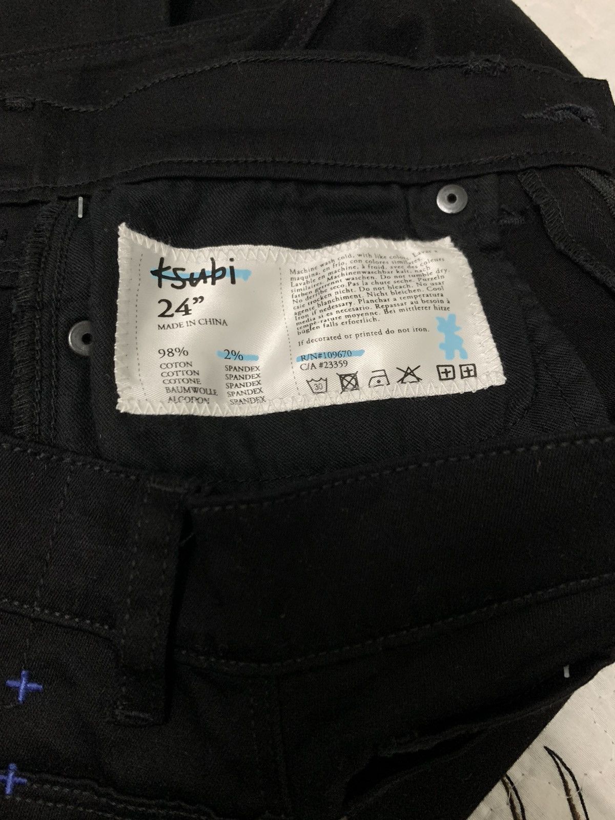 Ksubi Ksubi Super Skinny Black Night Pants Size US 26 / EU 42 - 8 Thumbnail