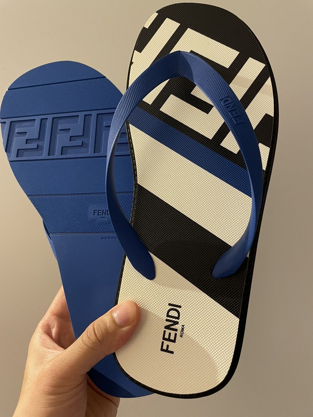 Fendi Rare NEW Limited Edition Fendi Logo Slides Flipflop Slip-on Size US 8.5 / EU 41-42 - 14 Thumbnail
