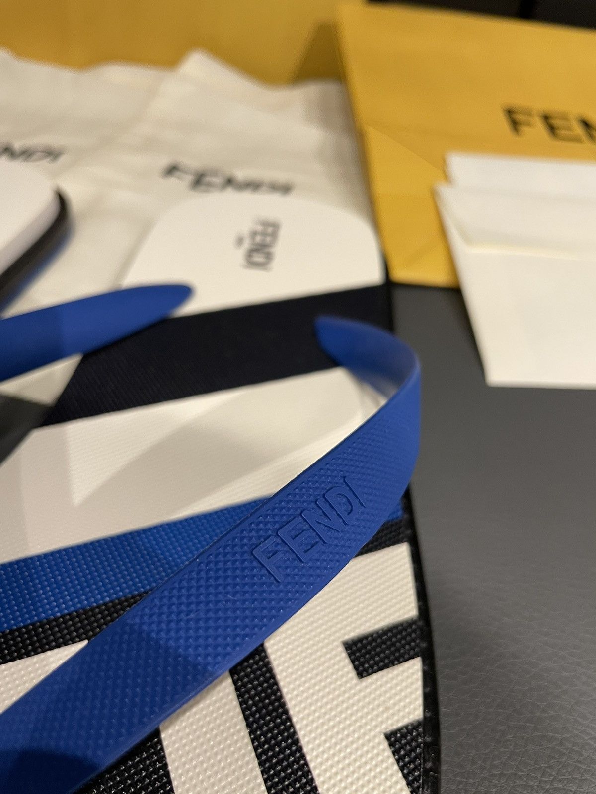 Fendi Rare NEW Limited Edition Fendi Logo Slides Flipflop Slip-on Size US 8.5 / EU 41-42 - 11 Thumbnail