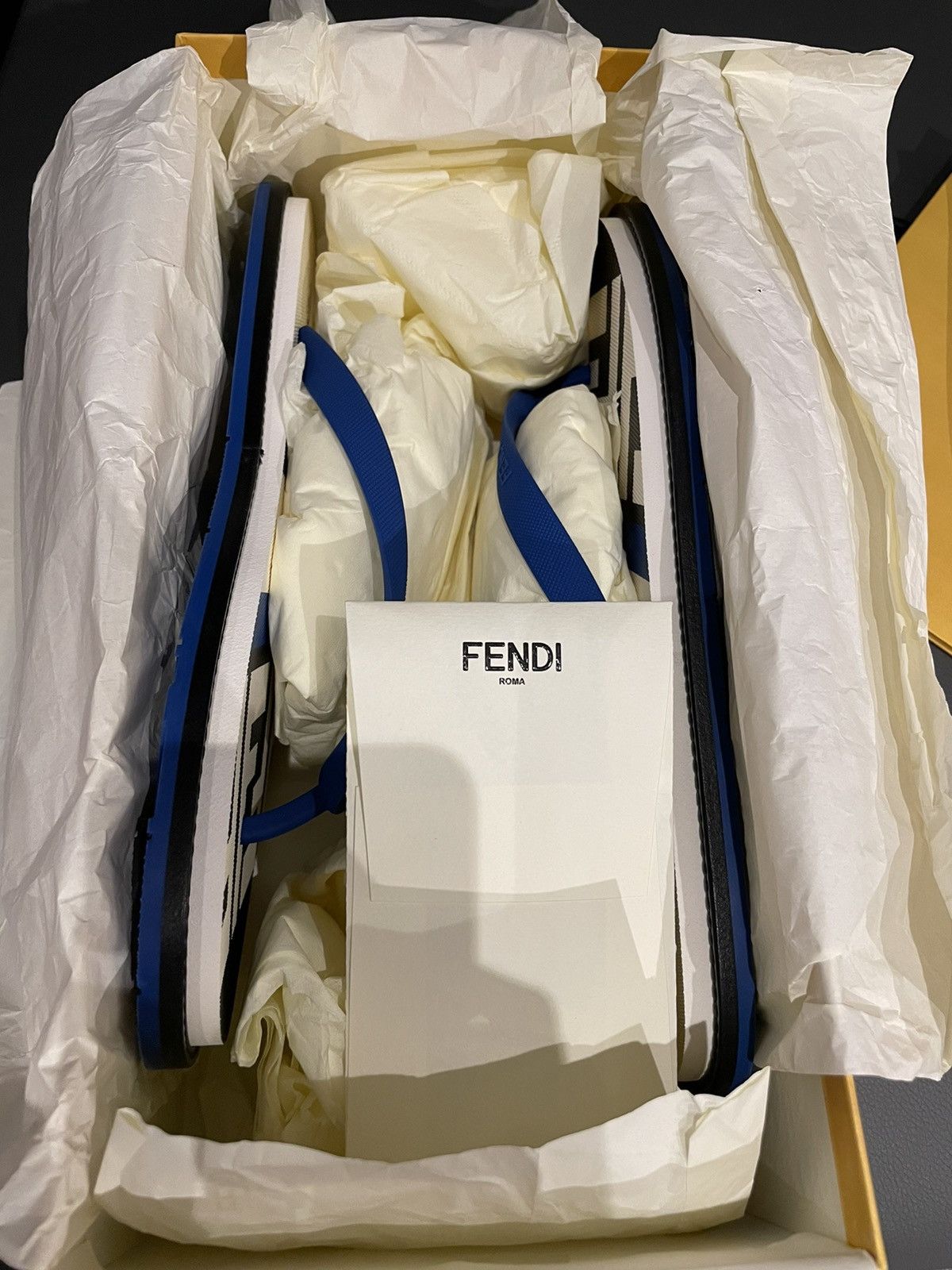 Fendi Rare NEW Limited Edition Fendi Logo Slides Flipflop Slip-on Size US 8.5 / EU 41-42 - 16 Thumbnail