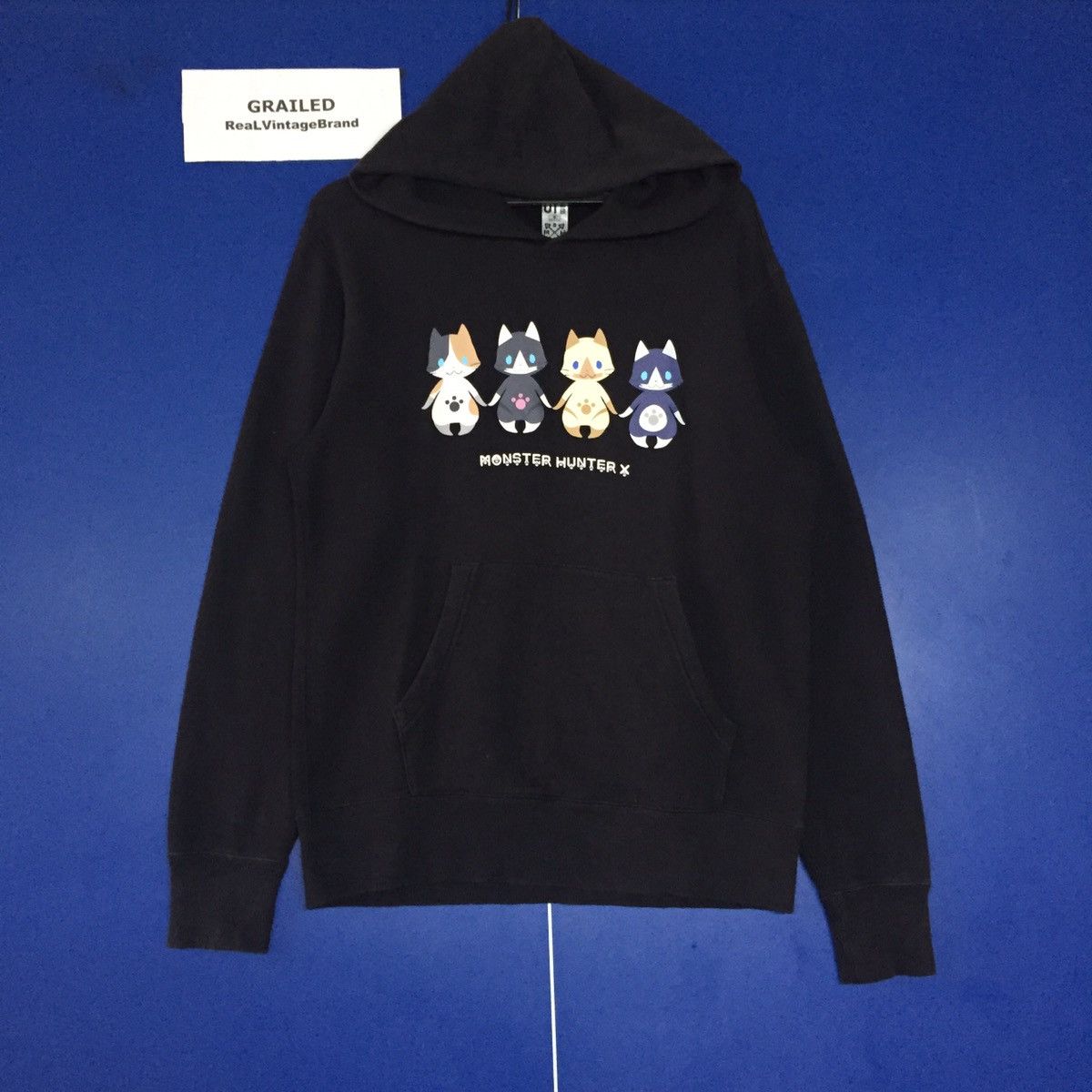 Japanese Brand × Uniqlo Vintage Uni Qlo 😺😺😺😺Monster Hunter X Pullover Hoodie Size US M / EU 48-50 / 2 - 1 Thumbnail