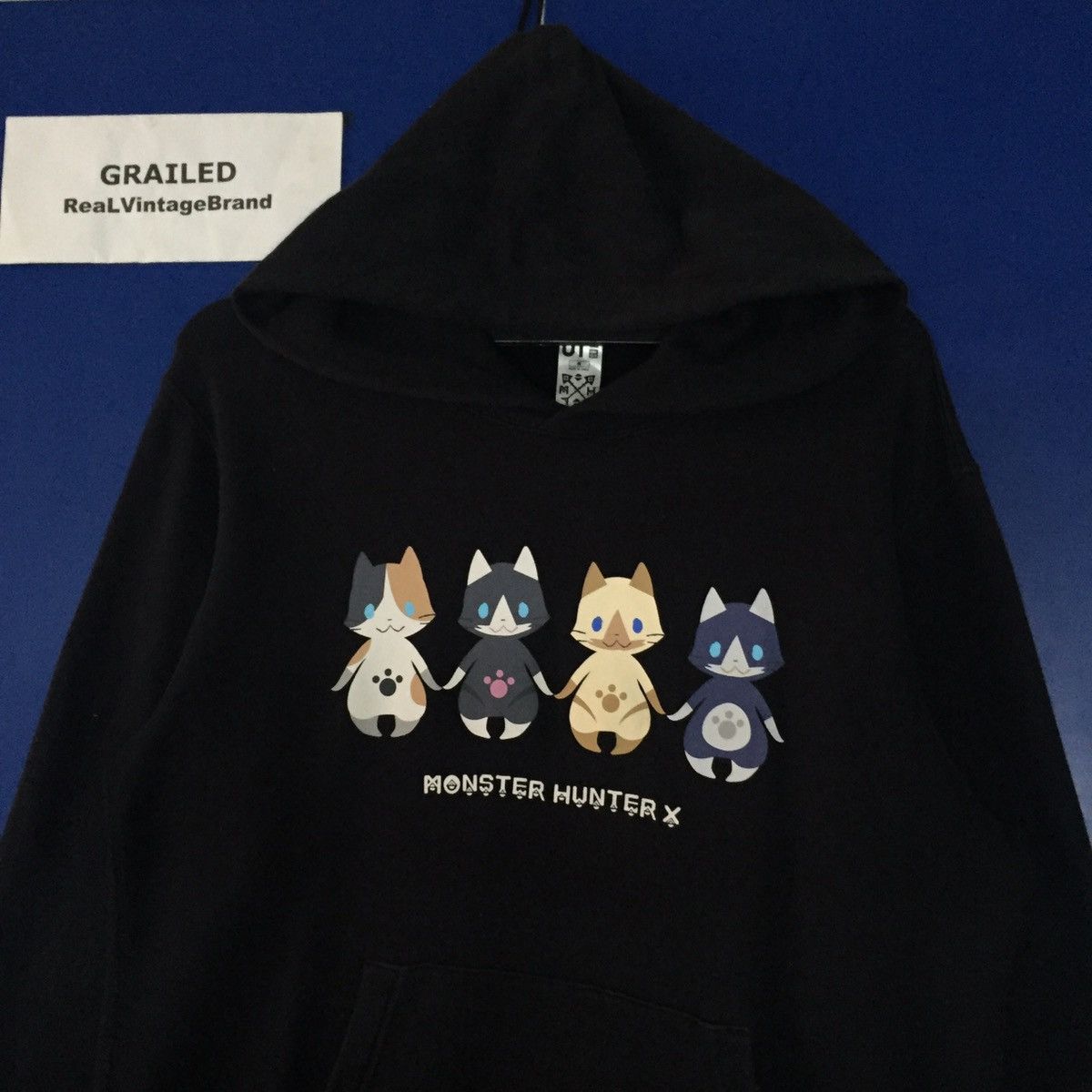 Japanese Brand × Uniqlo Vintage Uni Qlo 😺😺😺😺Monster Hunter X Pullover Hoodie Size US M / EU 48-50 / 2 - 2 Thumbnail