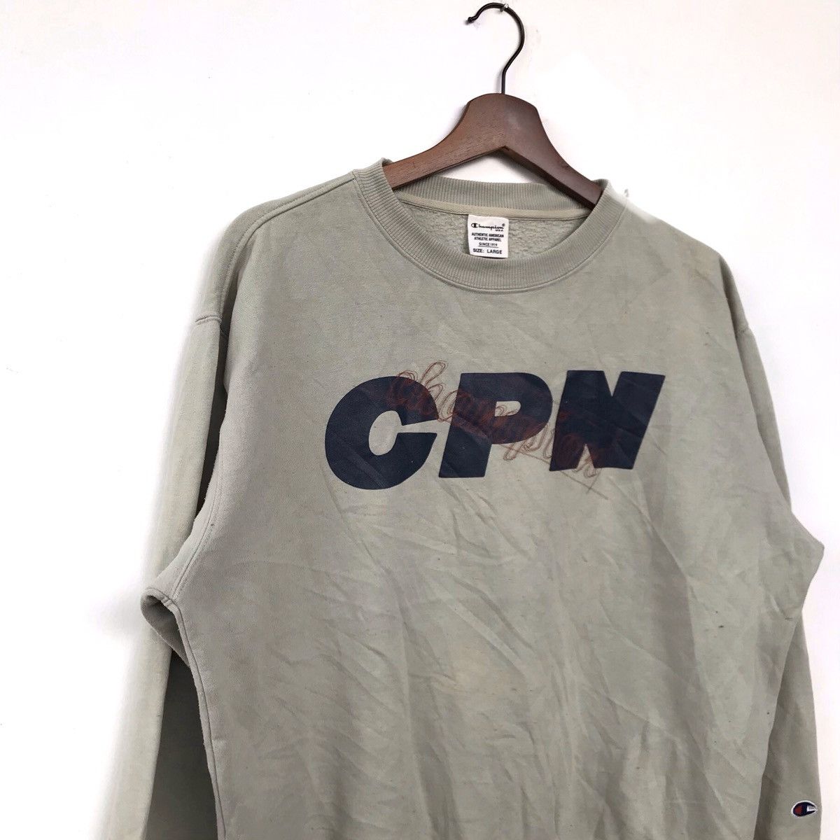Champion Vintage & Rare Champion CPN spelloutlogocrewneck sweatshirt Size US L / EU 52-54 / 3 - 3 Thumbnail