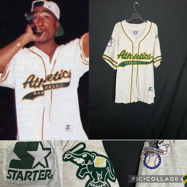 Starter EXTREMELY RARE Oakland Athletics Jersey Worn By Tupac Grailed