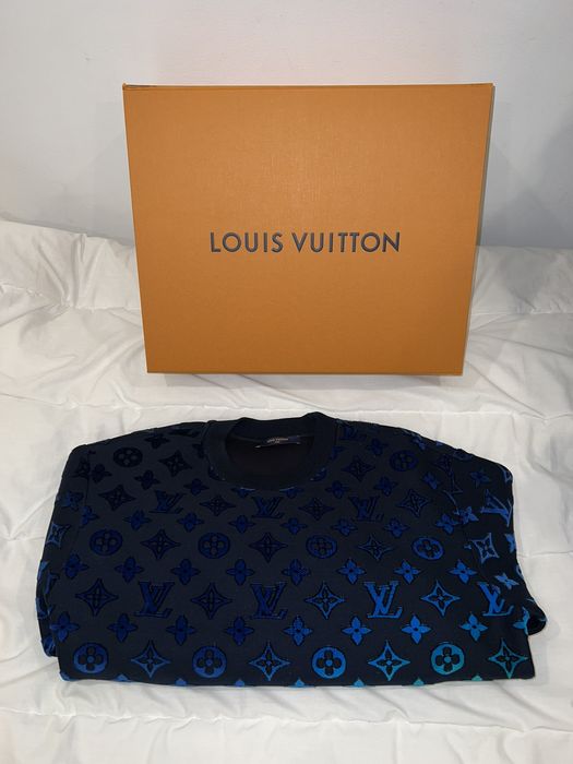 Louis Vuitton LV Monogram Gradient Fil Coupe Black Sweatshirt