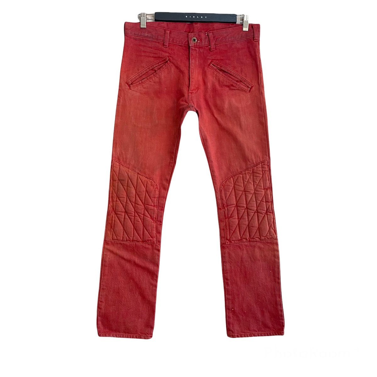 Japanese Brand TUCK IN GARAGE Paded Knee Biker Jeans