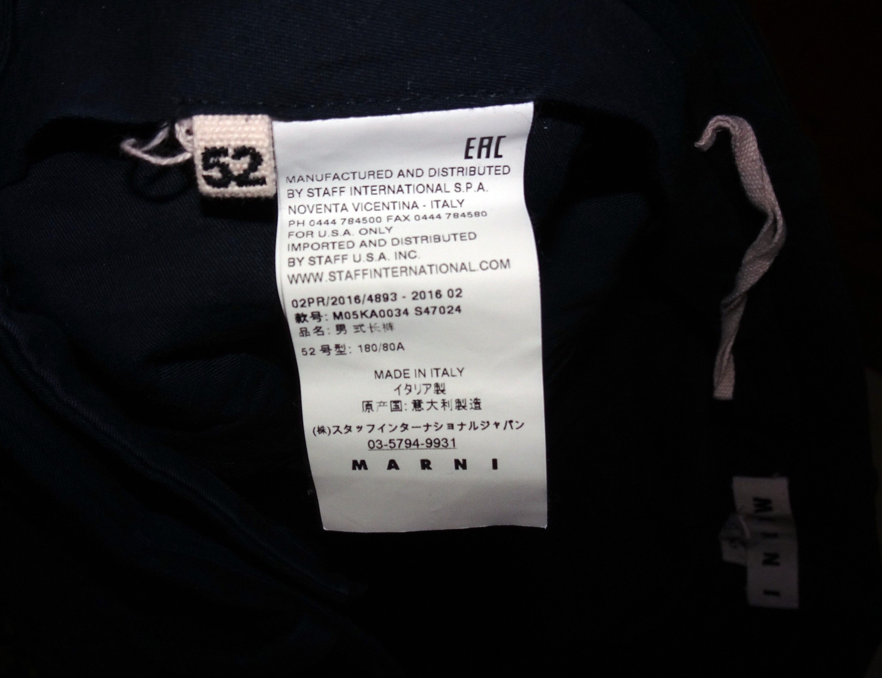 Marni VERY RARE MARNI SLIM-FIT COTTON PANTS Size US 36 / EU 52 - 4 Thumbnail