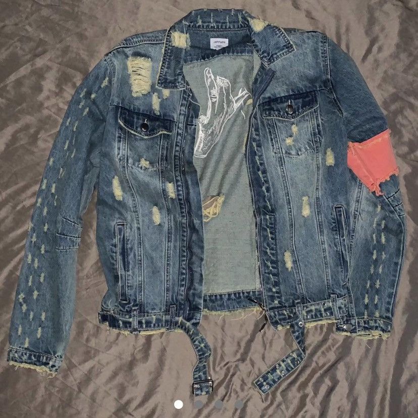 Jaffary Garments Denim Jacket with heart embroidery Grailed