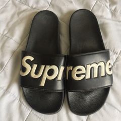 Supreme Slides Sandals Black Authentic Size 10 SS14 2014 Spring