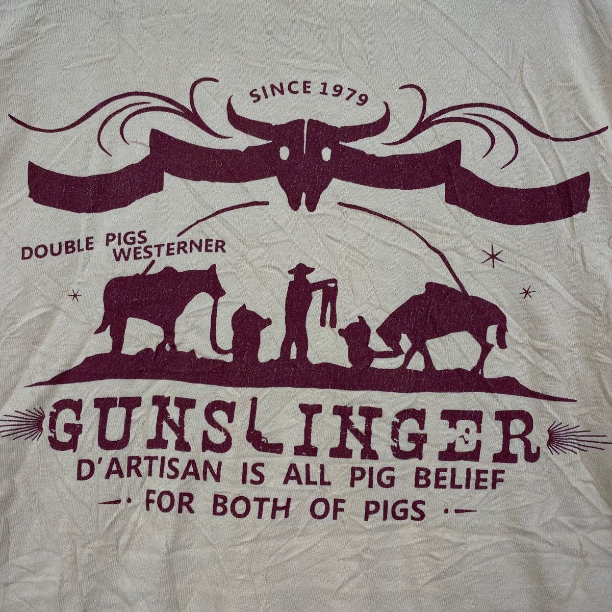 Studio D'Artisan Vtg 90’ STUDIO D’ARTISAN GUNSLINGER Tee Shirt Size US L / EU 52-54 / 3 - 5 Thumbnail
