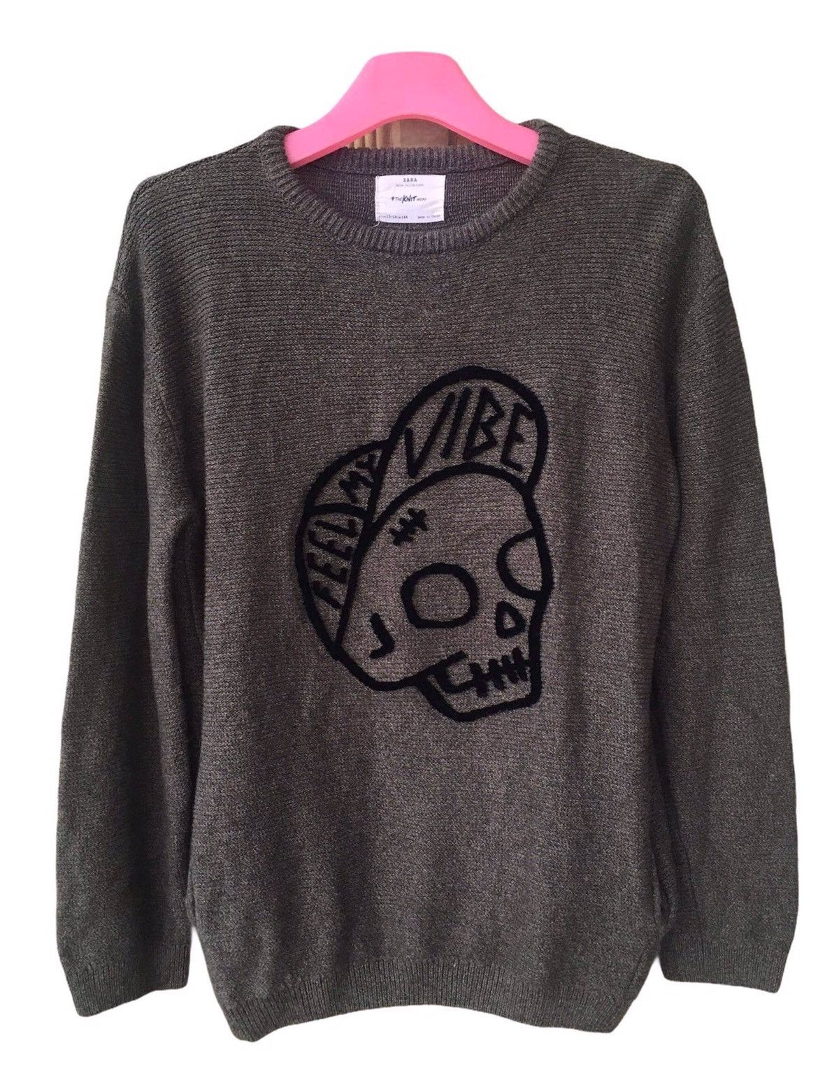 Zara 🔥☠️Very Rare ZARA Big SKULLS Logo Knitwear Pattern Size US M / EU 48-50 / 2 - 5 Thumbnail