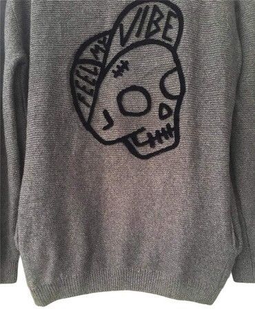 Zara 🔥☠️Very Rare ZARA Big SKULLS Logo Knitwear Pattern Size US M / EU 48-50 / 2 - 4 Thumbnail