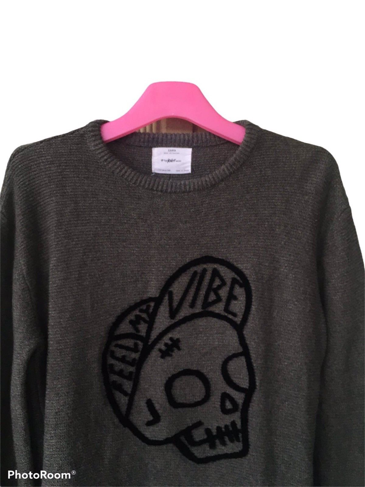 Zara 🔥☠️Very Rare ZARA Big SKULLS Logo Knitwear Pattern Size US M / EU 48-50 / 2 - 2 Thumbnail