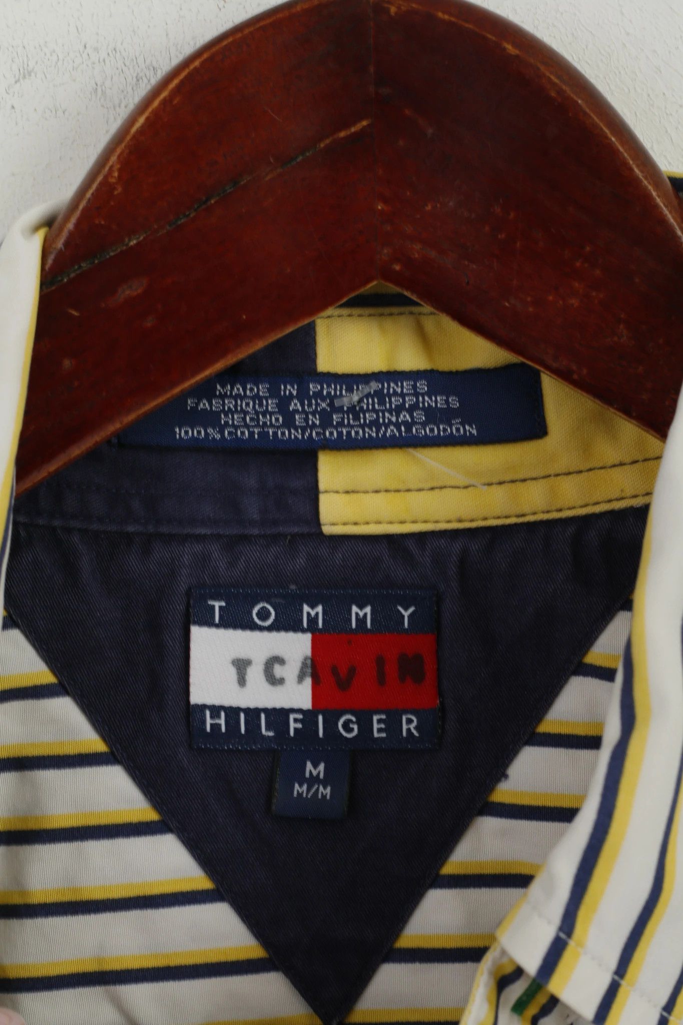 Tommy Hilfiger Tommy Hilfiger Men M Casual Shirt Yellow Cotton 7134 Size US M / EU 48-50 / 2 - 5 Thumbnail