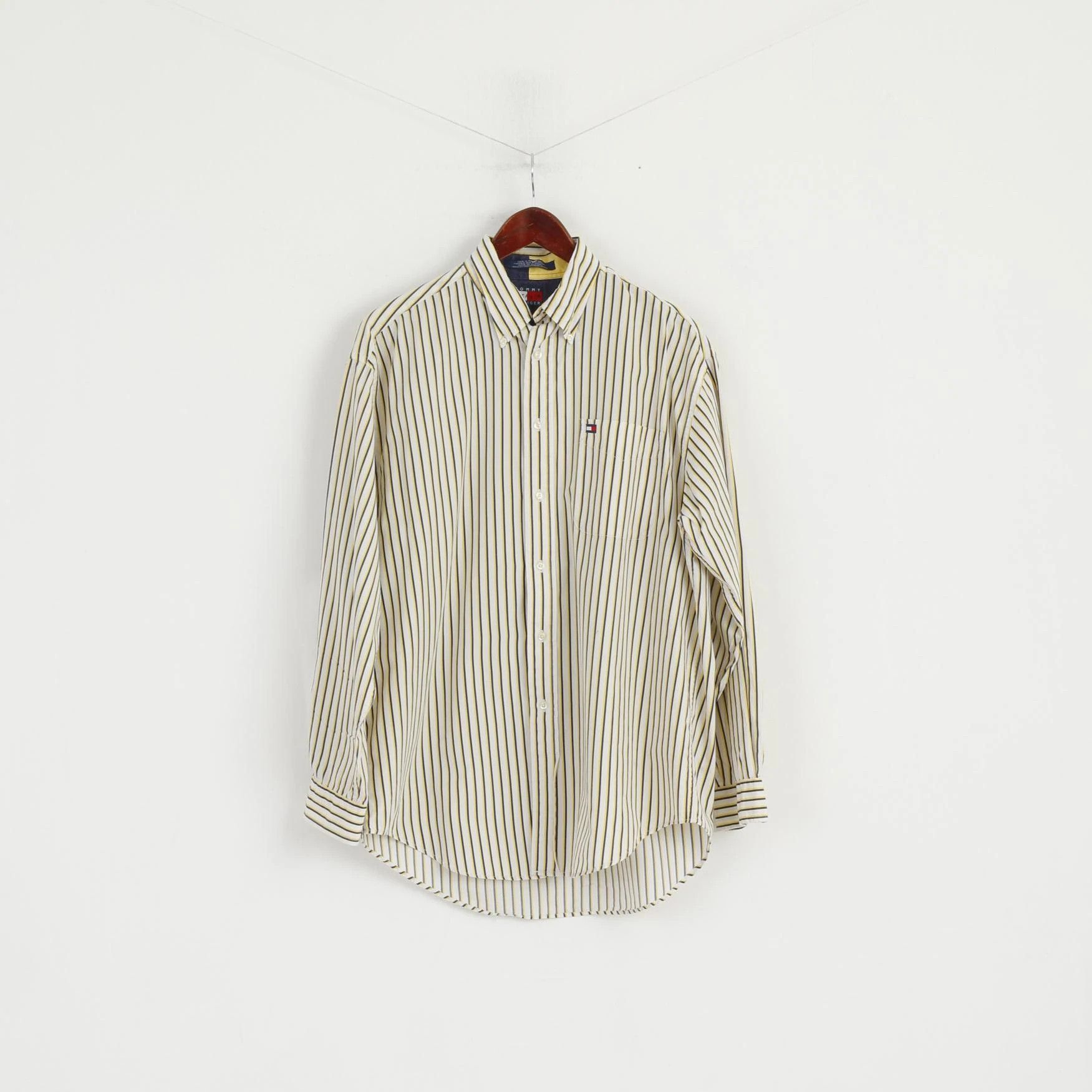 Tommy Hilfiger Tommy Hilfiger Men M Casual Shirt Yellow Cotton 7134 Size US M / EU 48-50 / 2 - 2 Thumbnail