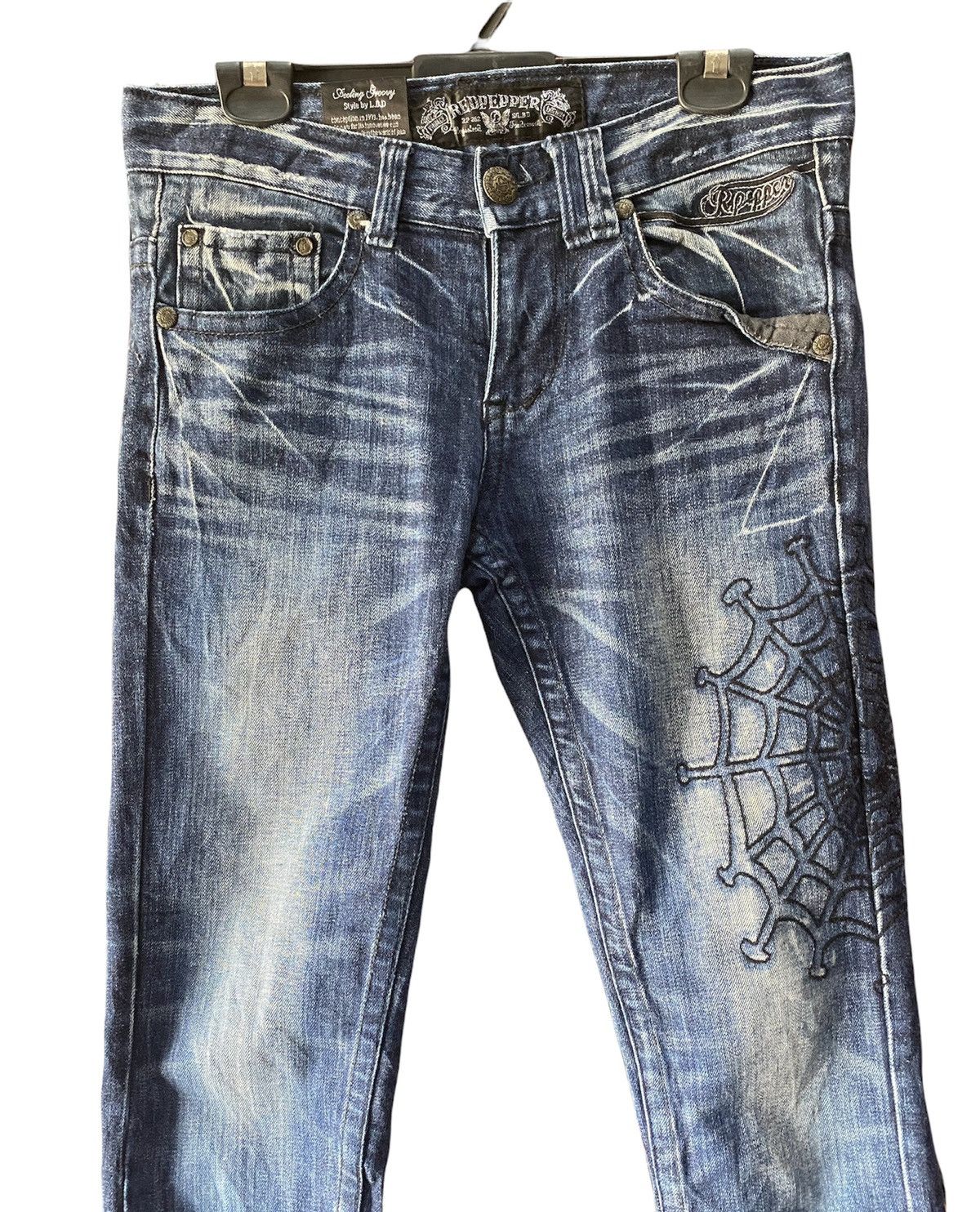 Vintage Red Peppers Skinny Jeans Art Size US 32 / EU 48 - 5 Thumbnail