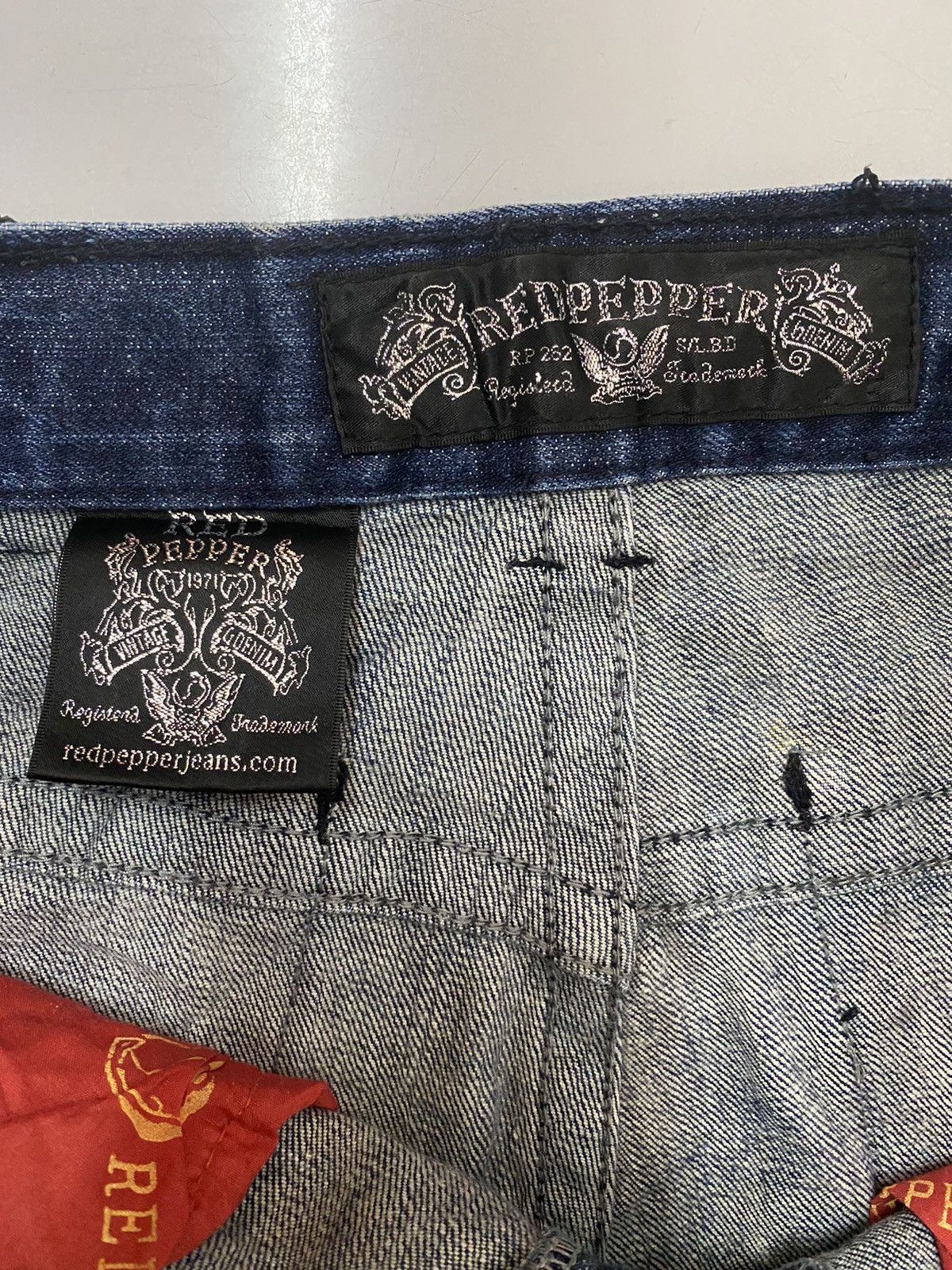 Vintage Red Peppers Skinny Jeans Art Size US 32 / EU 48 - 12 Thumbnail