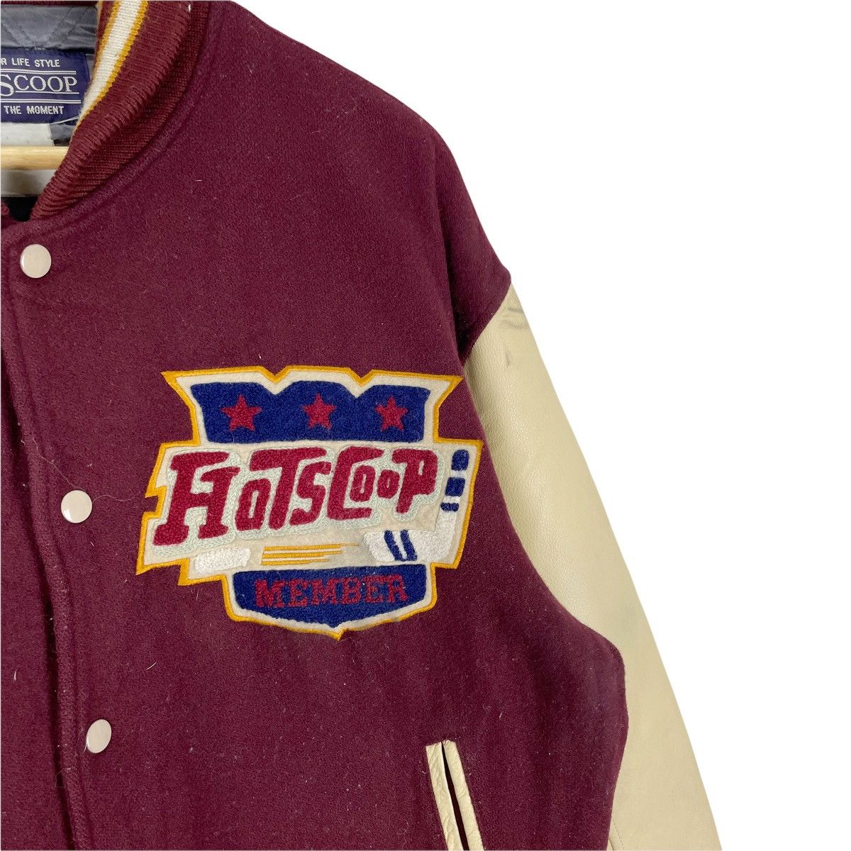 NHL 🔥HOT SCOOP COLLEGE HOCKEY VARSITY LEATHER JACKET Size US L / EU 52-54 / 3 - 5 Thumbnail