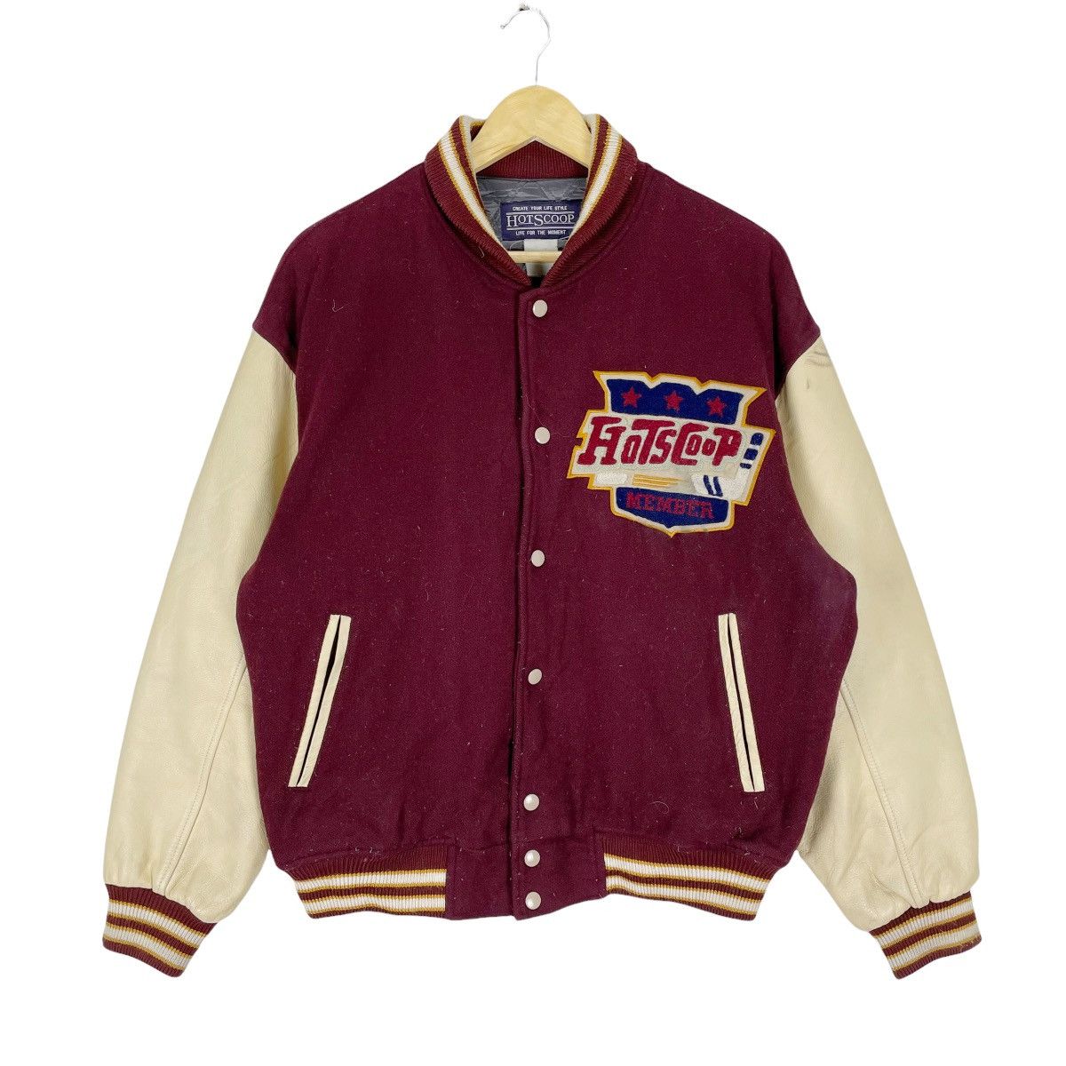 NHL 🔥HOT SCOOP COLLEGE HOCKEY VARSITY LEATHER JACKET Size US L / EU 52-54 / 3 - 2 Thumbnail