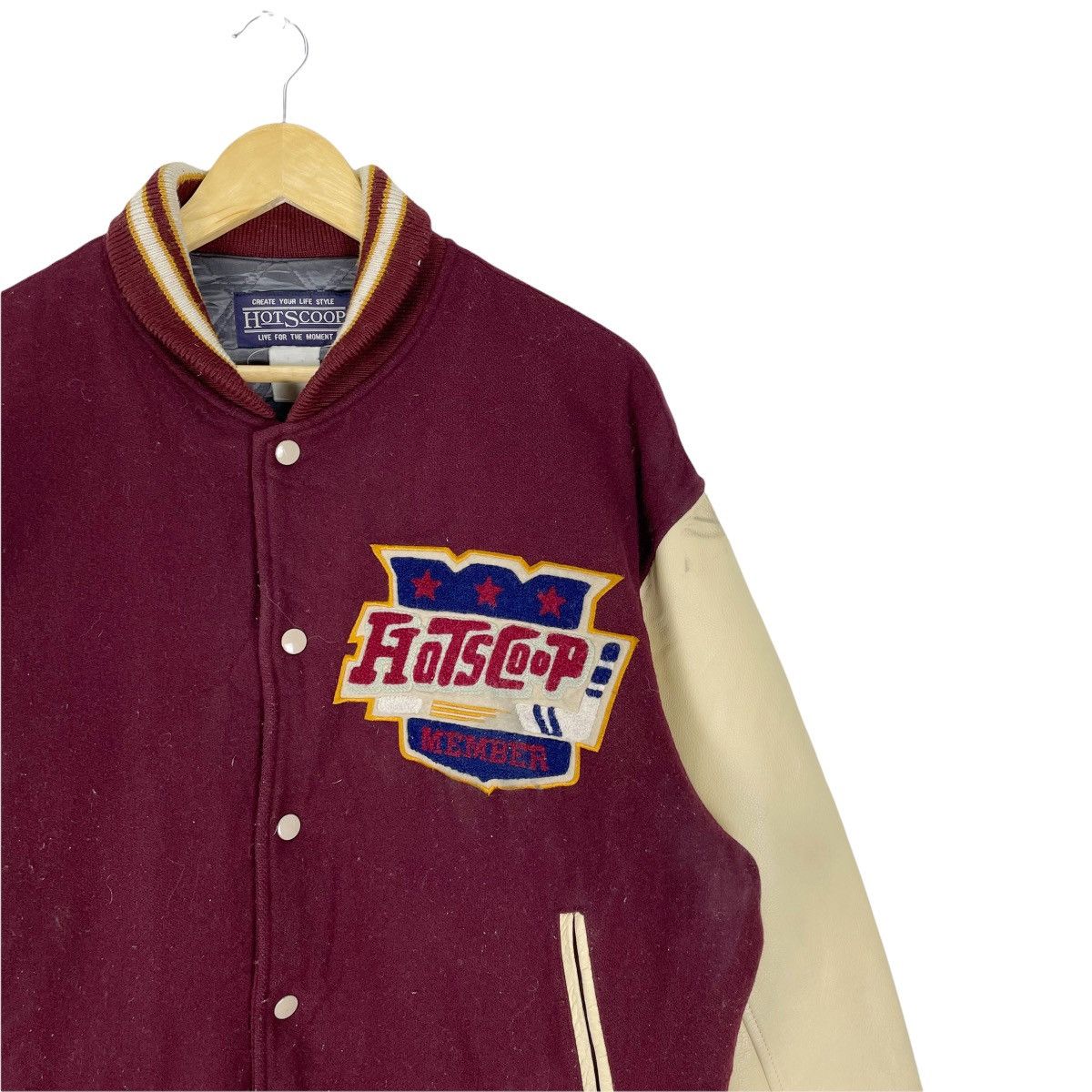 NHL 🔥HOT SCOOP COLLEGE HOCKEY VARSITY LEATHER JACKET Size US L / EU 52-54 / 3 - 4 Thumbnail