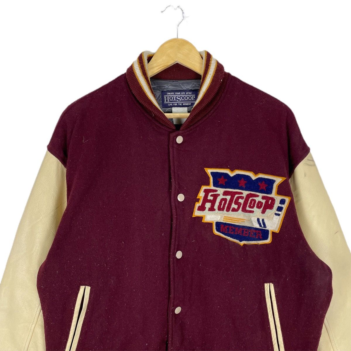 NHL 🔥HOT SCOOP COLLEGE HOCKEY VARSITY LEATHER JACKET Size US L / EU 52-54 / 3 - 3 Thumbnail