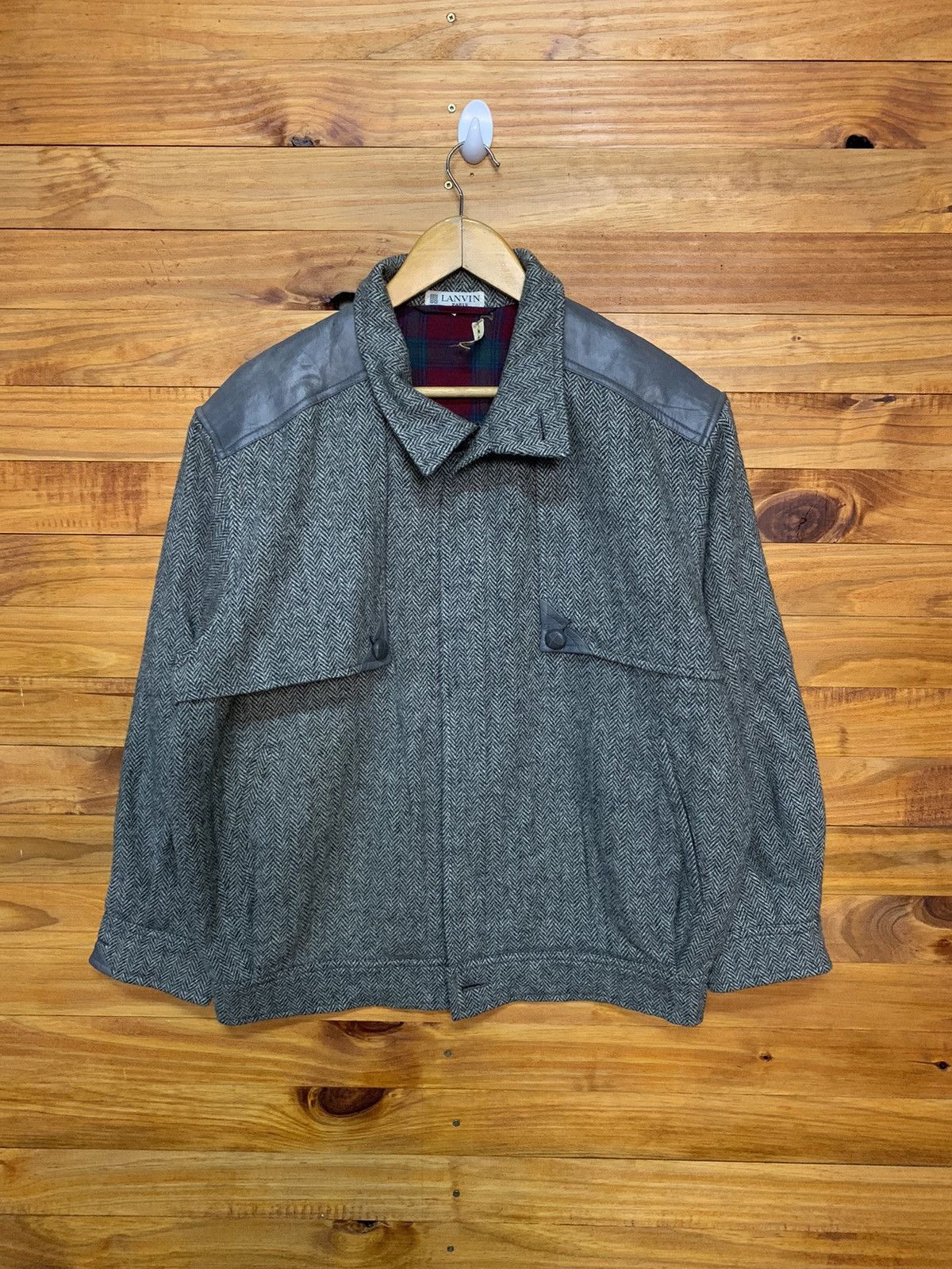 Lanvin Vintage Lanvin Gingham Wool Jacket Size US M / EU 48-50 / 2 - 1 Thumbnail