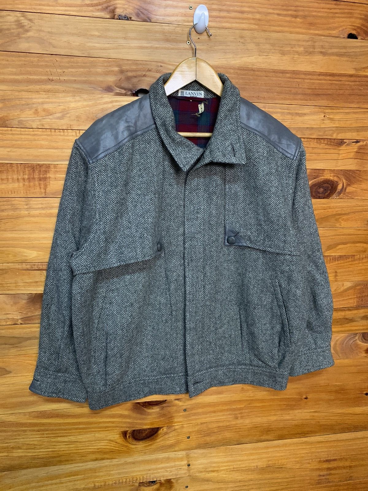 Lanvin Vintage Lanvin Gingham Wool Jacket Size US M / EU 48-50 / 2 - 3 Thumbnail