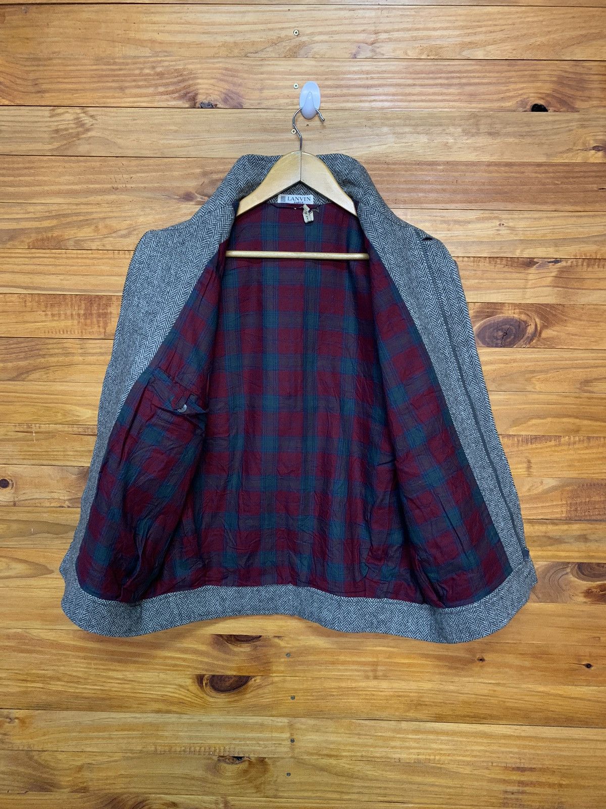 Lanvin Vintage Lanvin Gingham Wool Jacket Size US M / EU 48-50 / 2 - 6 Thumbnail