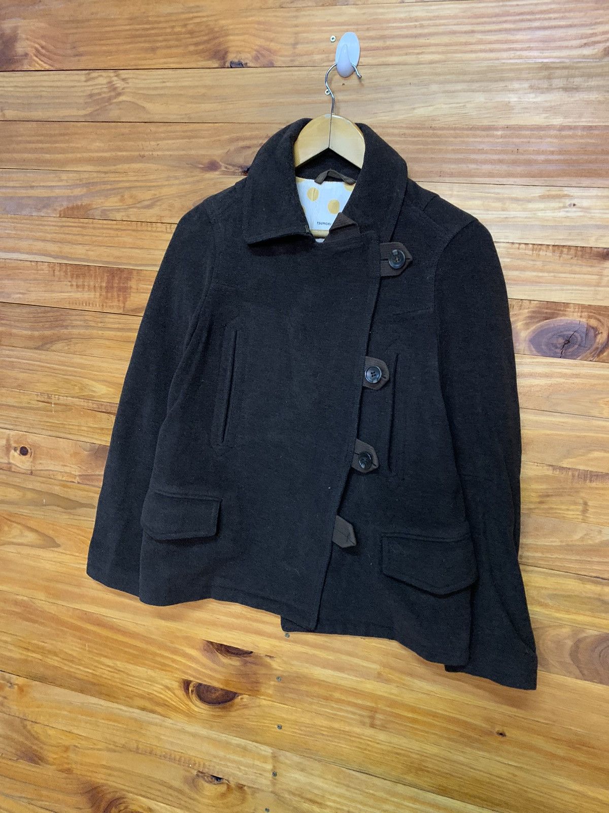 Issey Miyake × Tsumori Chisato Wool Pea Coat Size US S / EU 44-46 / 1 - 2 Thumbnail