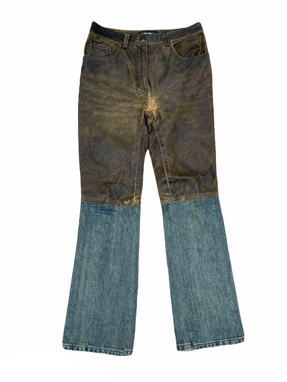 Chanel Chanel Western Style Calfskin Leather Denim Pant Size US 28 / EU 44 - 1 Thumbnail