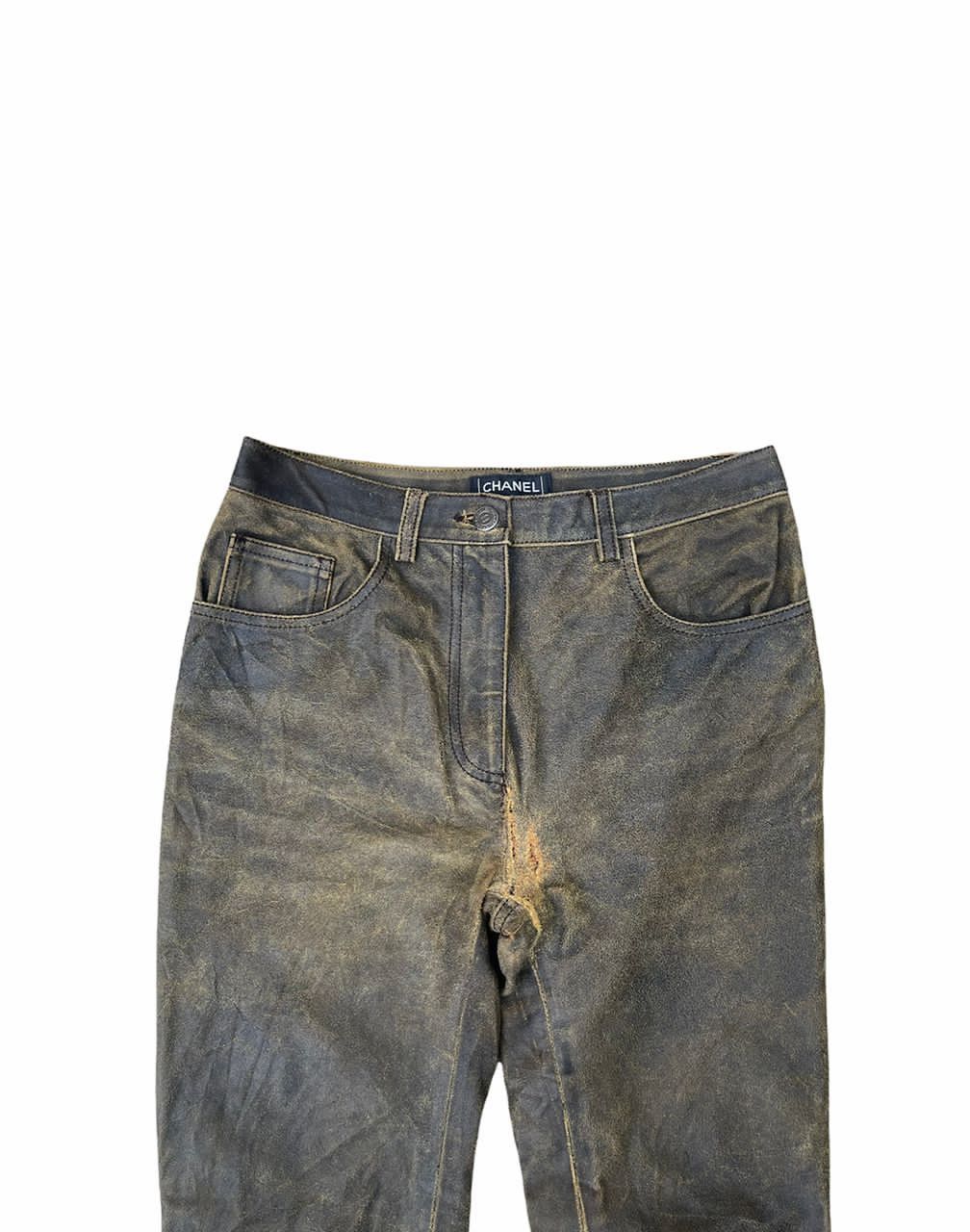 Chanel Chanel Western Style Calfskin Leather Denim Pant Size US 28 / EU 44 - 6 Thumbnail