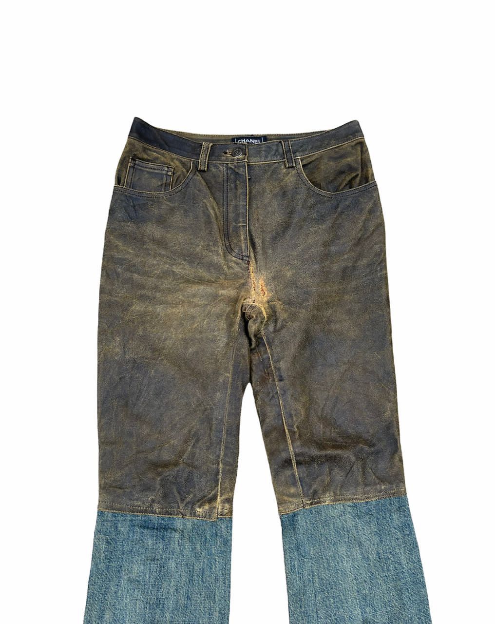 Chanel Chanel Western Style Calfskin Leather Denim Pant Size US 28 / EU 44 - 3 Thumbnail