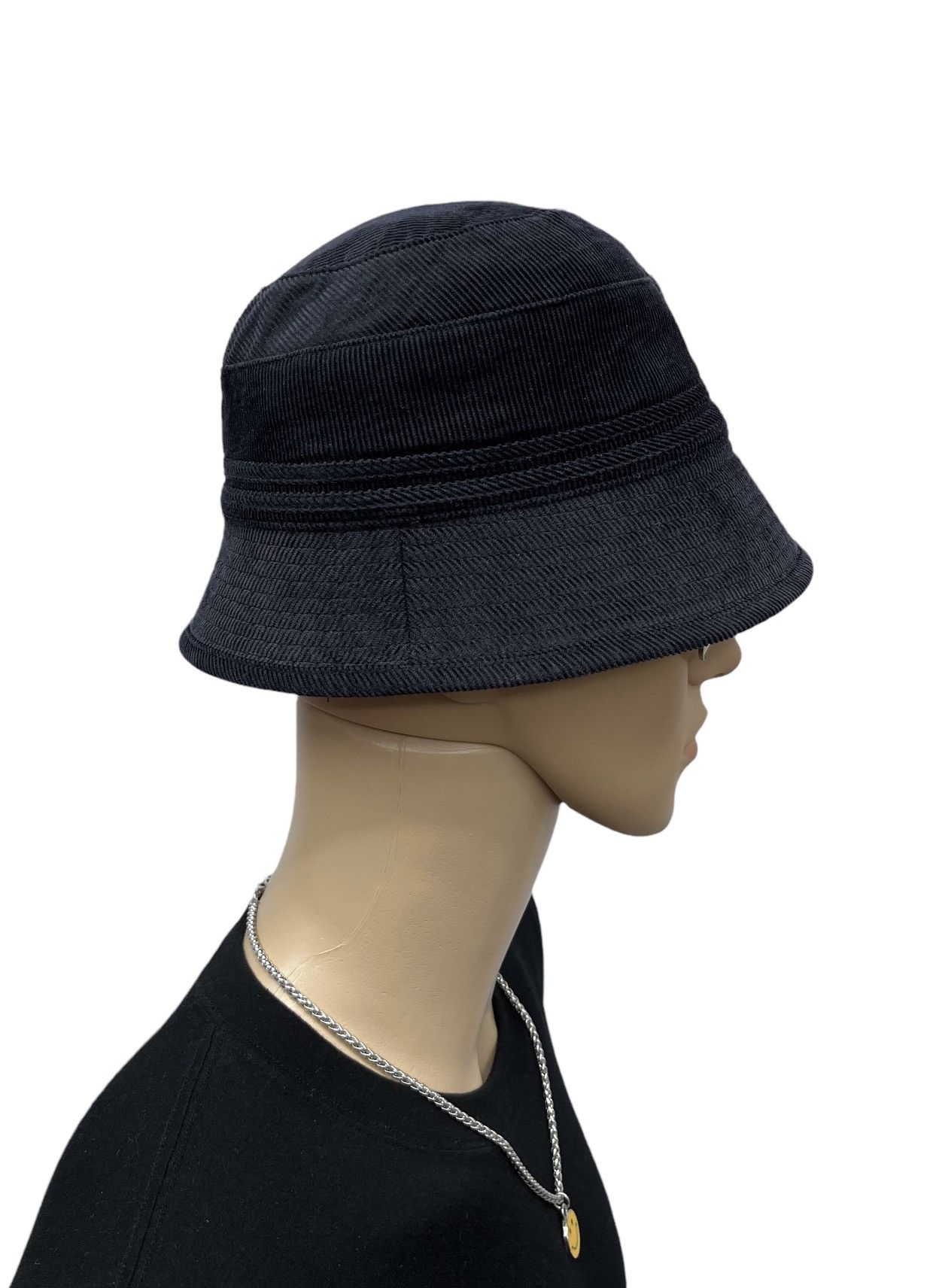 Yohji Yamamoto FYE🔥YOHJI YAMAMOTO GOTHIC Black Corduroy Bucket Hat Size ONE SIZE - 3 Thumbnail