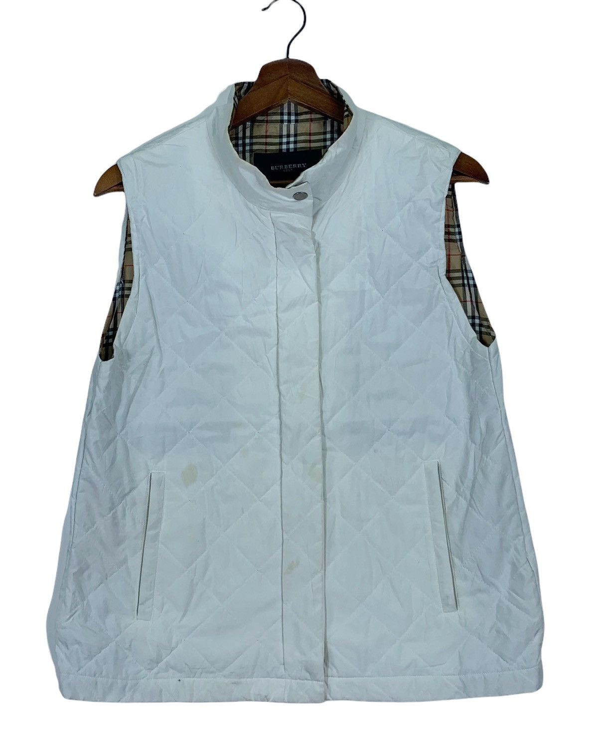 Burberry Vintage Burberry Quilted Vest Jacket Size US L / EU 52-54 / 3 - 1 Thumbnail