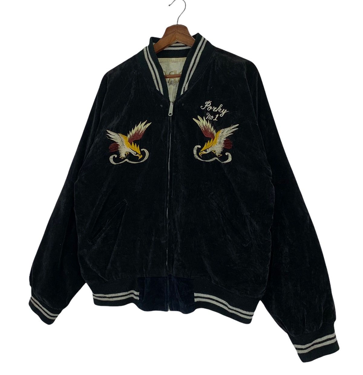 Vintage Sukajan Soul Brother Super Bad Yokosuka Japan Velvet