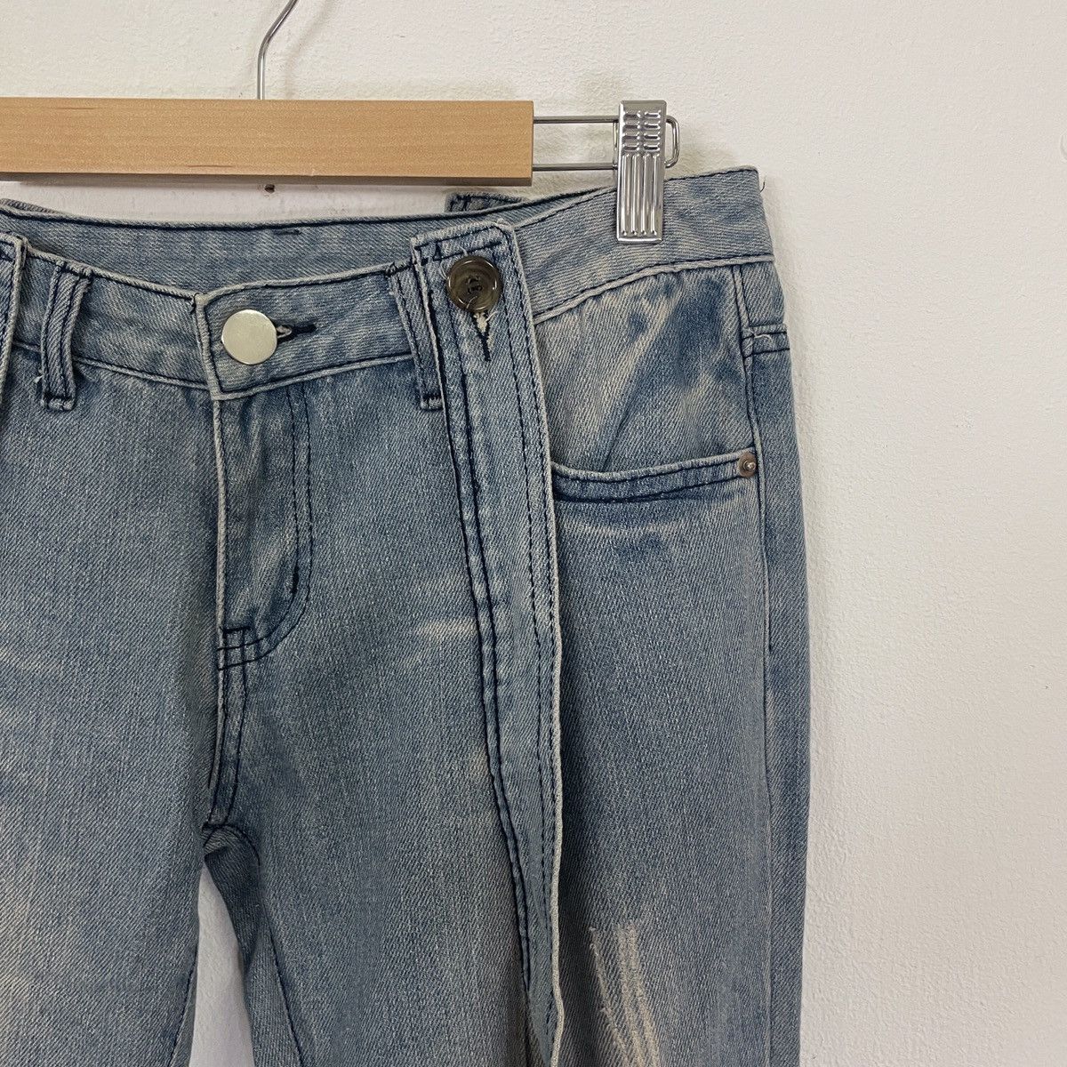 Japanese Brand Vintage Unbranded Suspender Distressed Denim Jumpsuit Jeans Size US 31 - 2 Thumbnail