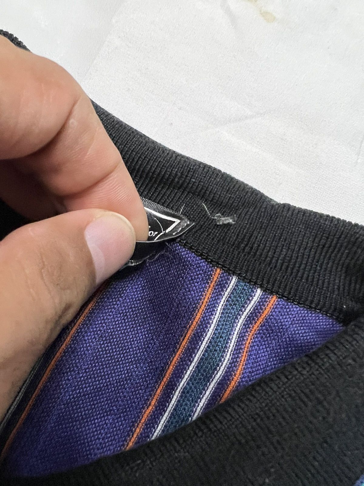 VINTAGE CHRISTIAN DIOR MONSIEUR VERTICAL STRIPE SHIRT