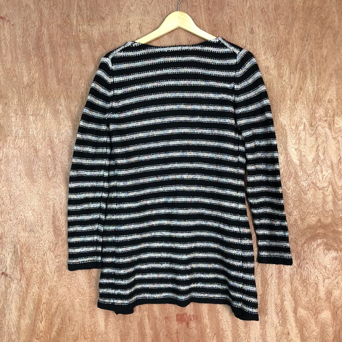 Japanese Brand Heather stripe Multicolor Cardigan cobain knitwear #6040 Size US M / EU 48-50 / 2 - 10 Thumbnail