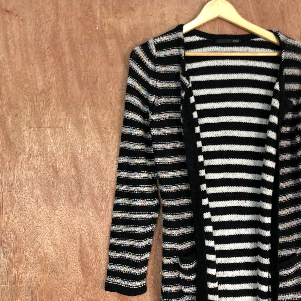 Japanese Brand Heather stripe Multicolor Cardigan cobain knitwear #6040 Size US M / EU 48-50 / 2 - 7 Thumbnail