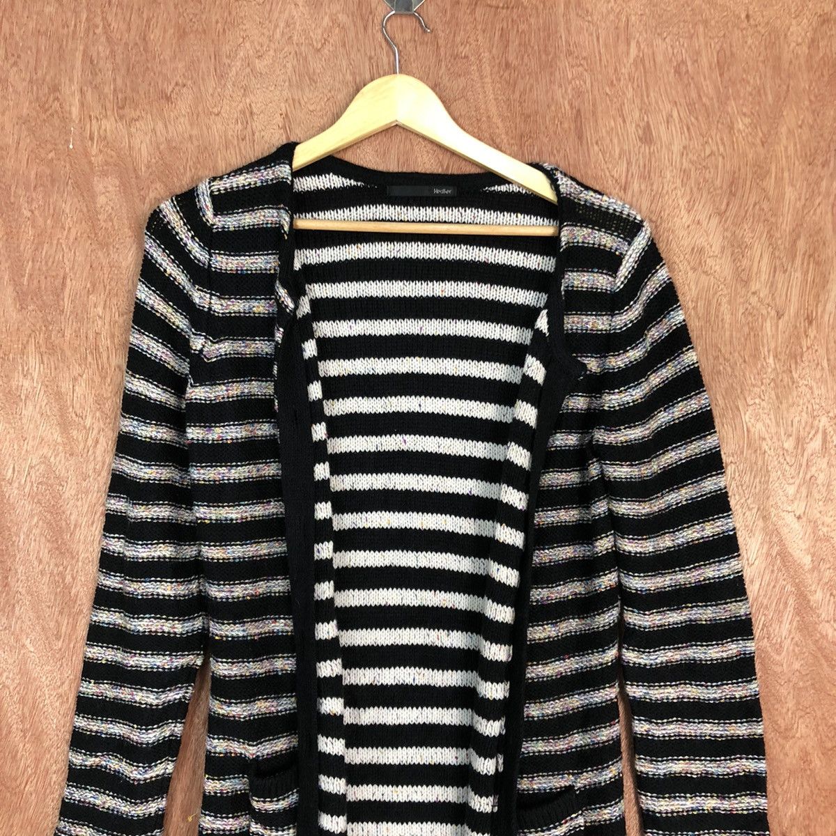 Japanese Brand Heather stripe Multicolor Cardigan cobain knitwear #6040 Size US M / EU 48-50 / 2 - 2 Thumbnail