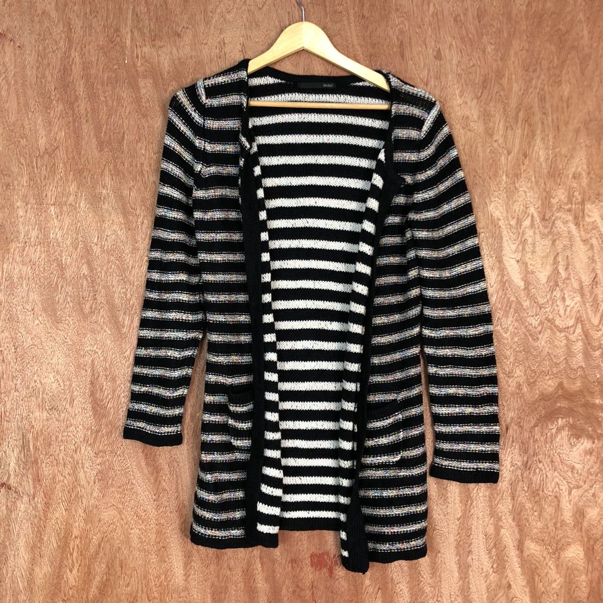 Japanese Brand Heather stripe Multicolor Cardigan cobain knitwear #6040 Size US M / EU 48-50 / 2 - 1 Thumbnail