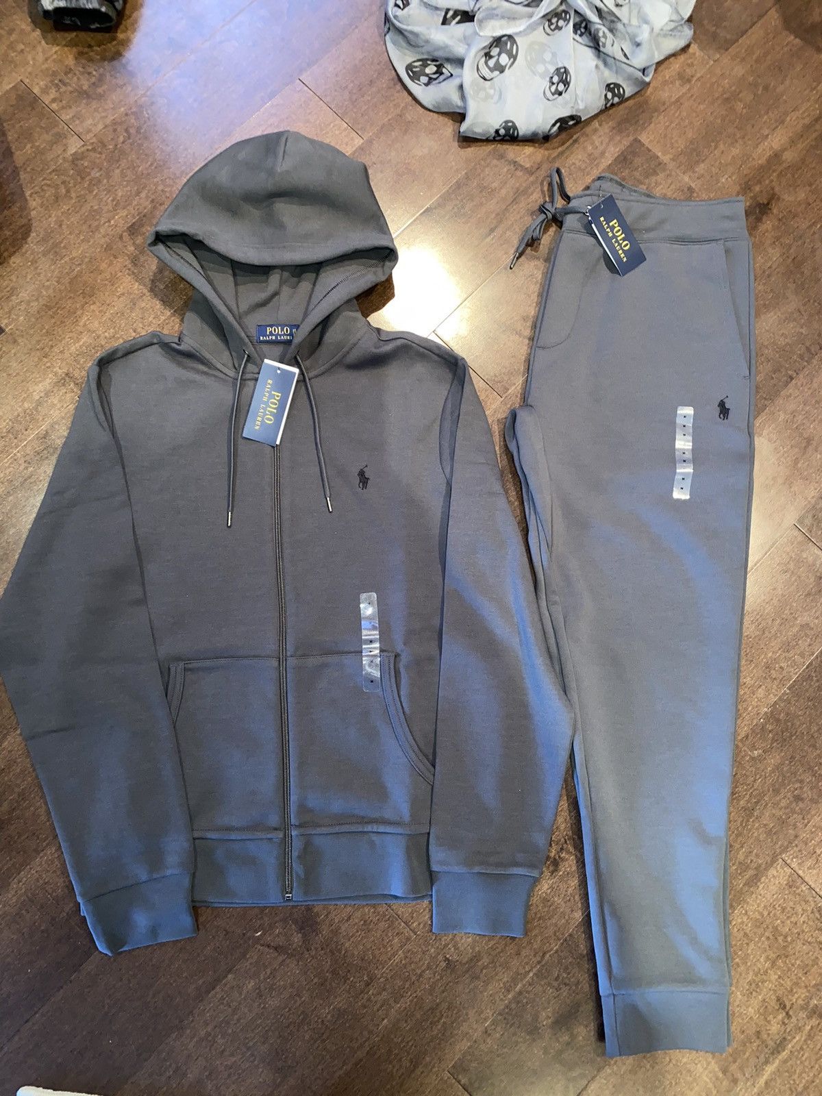 Polo ralph discount lauren tracksuit grey