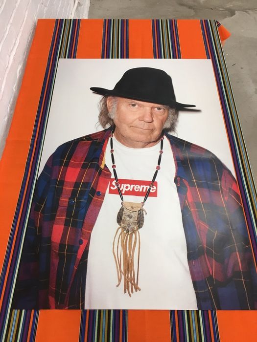 Neil young shop supreme poster