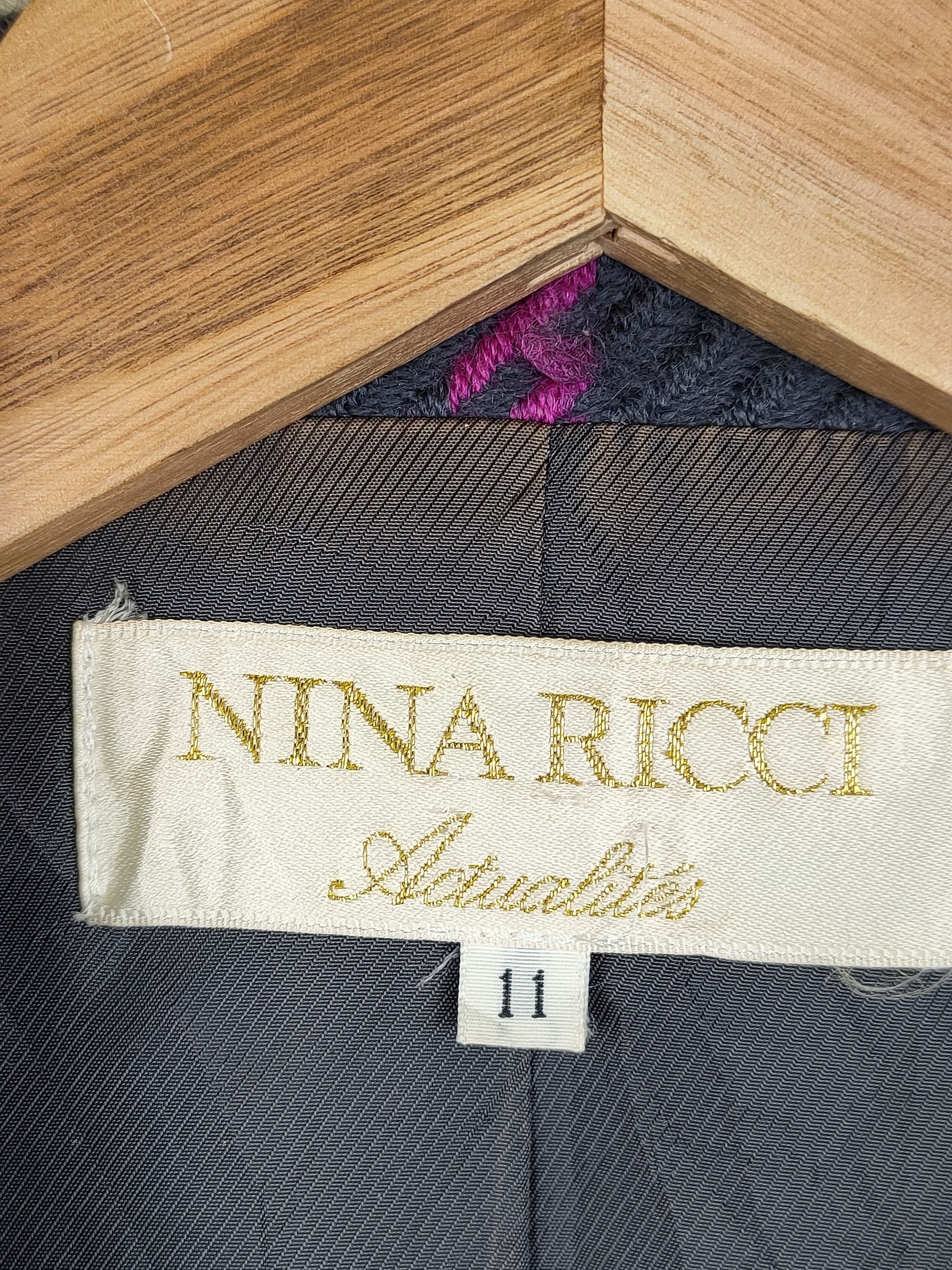 Nina Ricci Nina Ricci Checkerboard Wool Blazer Coat Size S / US 4 / IT 40 - 5 Thumbnail