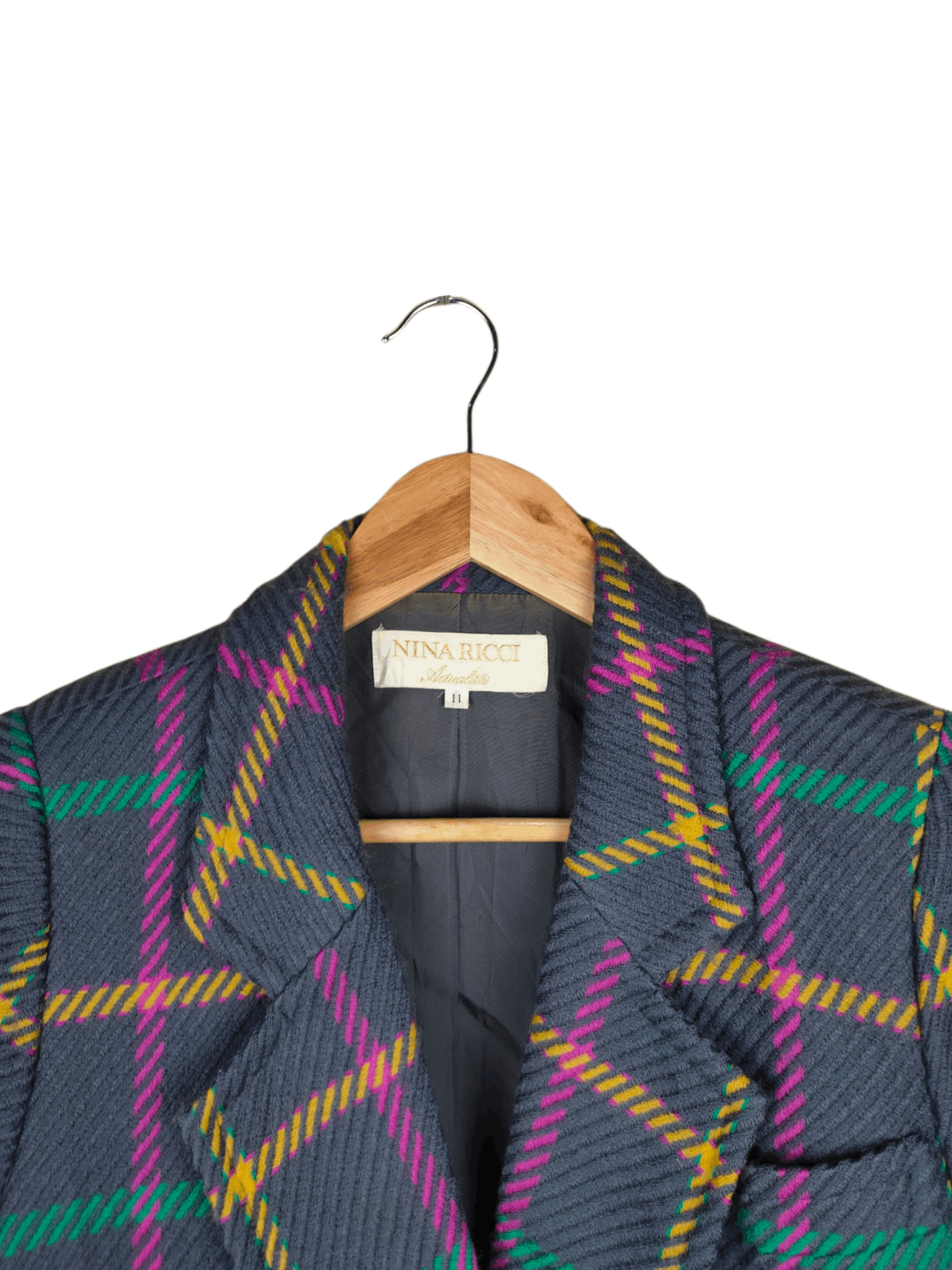 Nina Ricci Nina Ricci Checkerboard Wool Blazer Coat Size S / US 4 / IT 40 - 2 Thumbnail