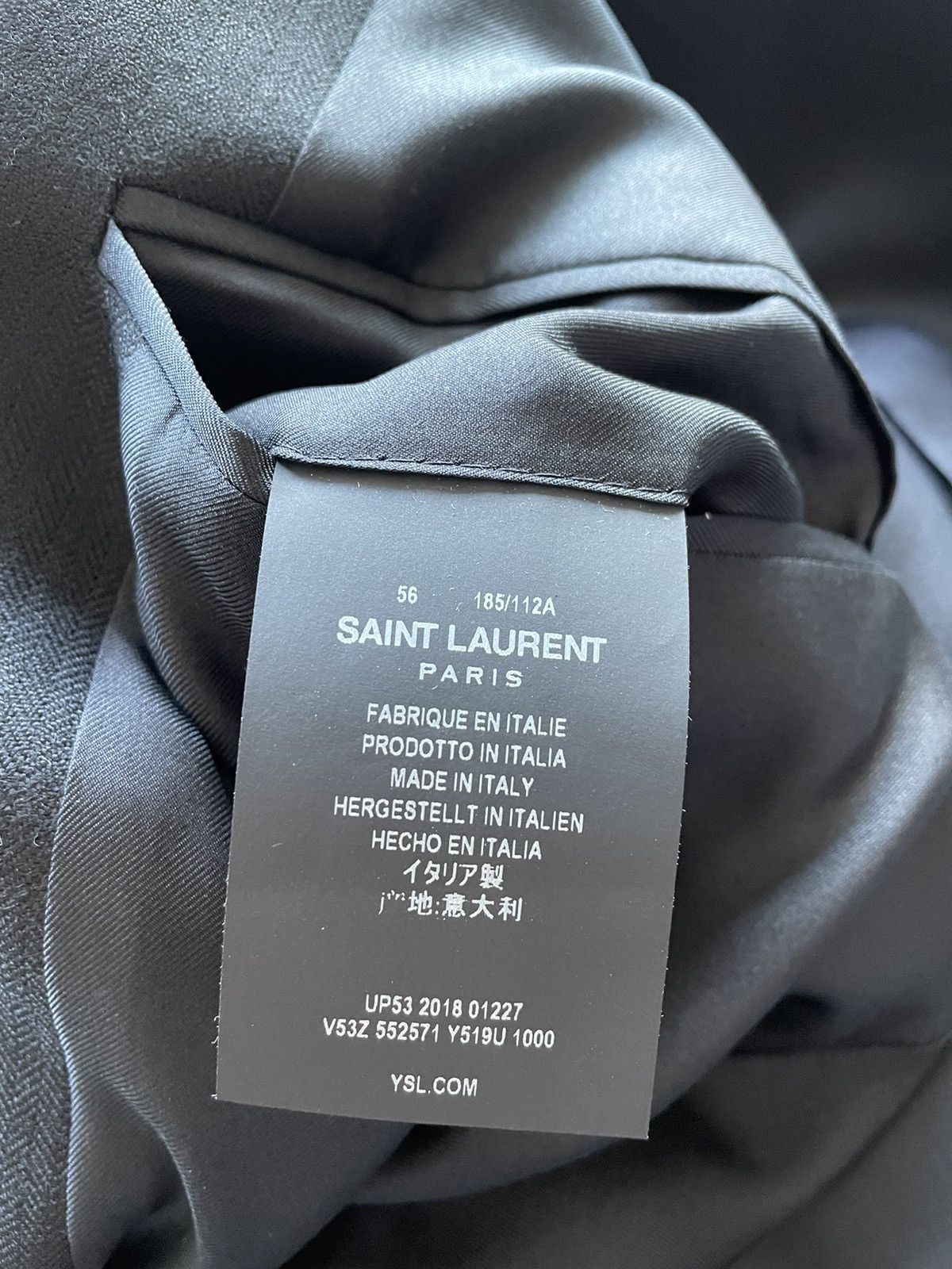 Hedi Slimane $4k+ Super Runway Travis Scott Leather Blazer Size US XL / EU 56 / 4 - 6 Thumbnail
