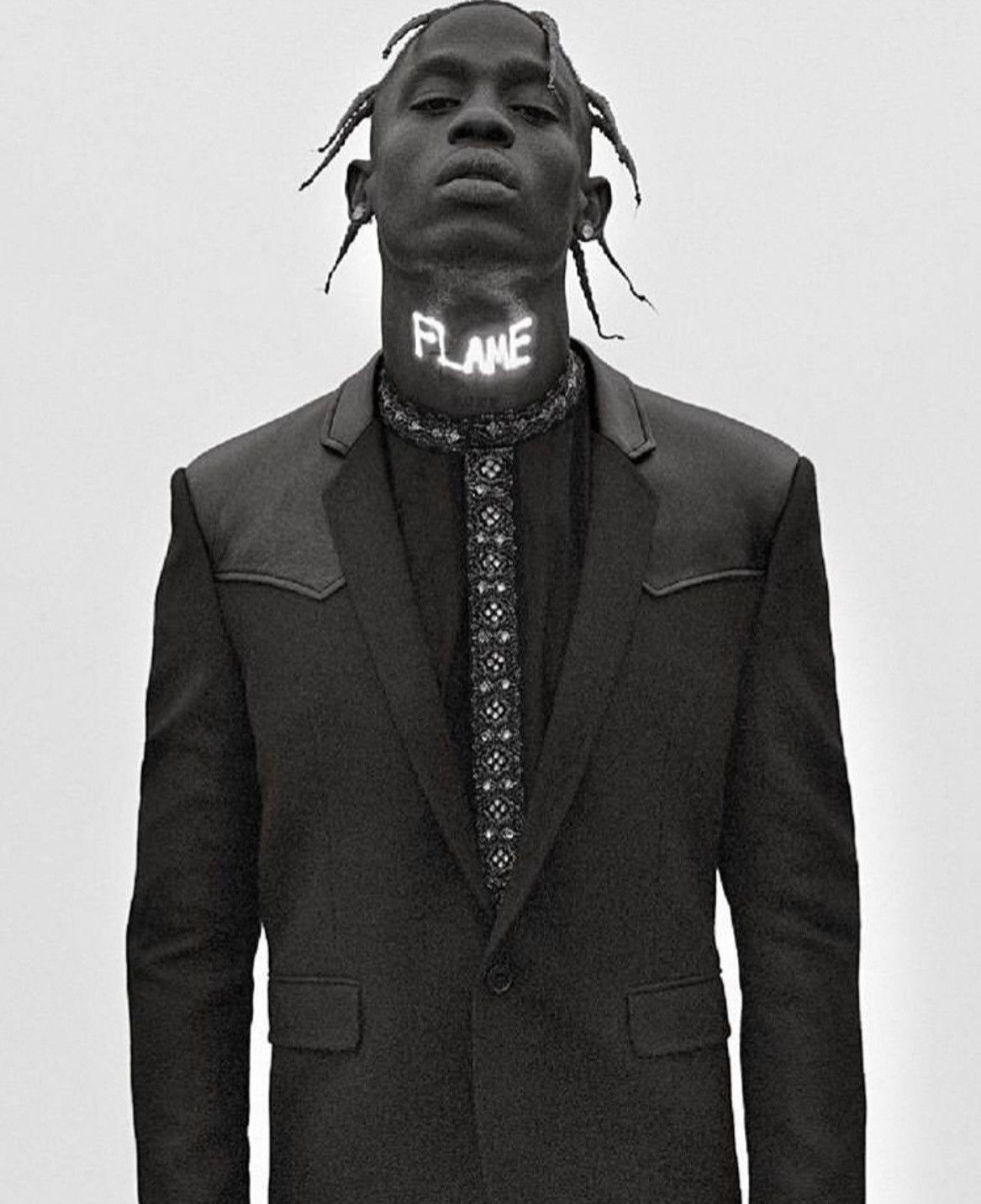 Hedi Slimane $4k+ Super Runway Travis Scott Leather Blazer Size US XL / EU 56 / 4 - 1 Thumbnail